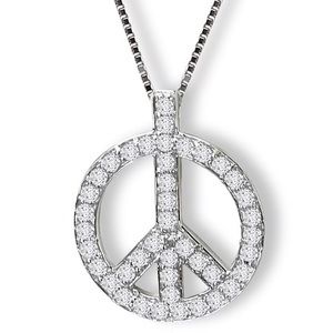 Peace sign necklace